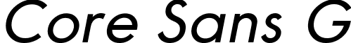 Core Sans G CoreSansG-Italic.ttf