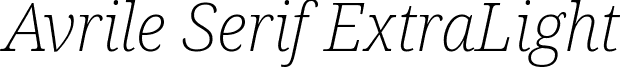 Avrile Serif ExtraLight avrile-serif.extralight-italic.ttf
