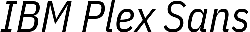 IBM Plex Sans IBMPlexSansCondensed-Italic.ttf