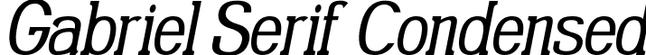 Gabriel Serif Condensed Gabriel Serif Condensed Italic.ttf