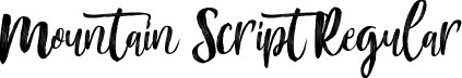 Mountain Script Regular mountain-script-brush-font.ttf