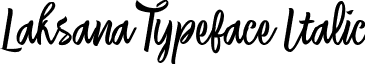 Laksana Typeface Italic Laksana Typeface.ttf