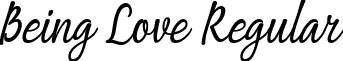 Being Love Regular Being Love Font by 7NTypes.otf