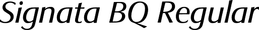 Signata BQ Regular SignataBQ-Italic.otf