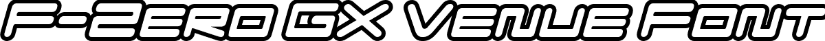 F-Zero GX Venue Font FZGXVenueFontOutlines-Oblique.otf