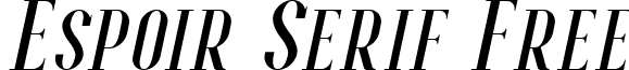 Espoir Serif Free espoir-serif-italic.ttf