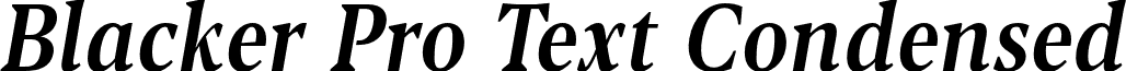 Blacker Pro Text Condensed zetafonts-blacker-pro-text-condensed-medium-italic.otf