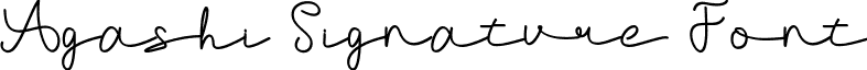 Agashi Signature Font Agashi Signature Demo.otf