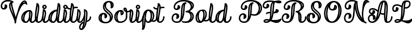 Validity Script Bold PERSONAL validity-script.scriptboldpersonaluse.ttf