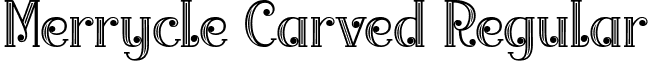 Merrycle Carved Regular Merrycle Carved Font by Jasm 7NTypes.otf