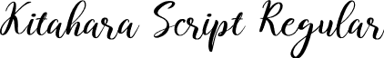 Kitahara Script Regular KitaharaScriptRegular.otf