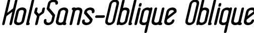 HolySans-Oblique Oblique HolySans-Oblique.ttf