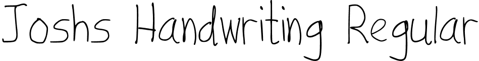 Joshs Handwriting Regular JoshsHandwriting-Regular.ttf