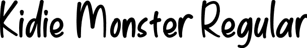 Kidie Monster Regular KidieMonster-8MRJD.otf