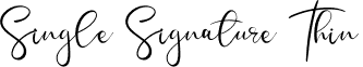 Single Signature Thin Single Signature Thin Ordinary.otf