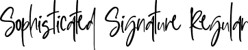 Sophisticated Signature Regular Sophisticated Signature.ttf