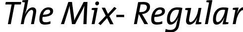 The Mix- Regular TheMix-Italic.otf