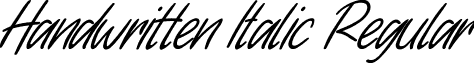 Handwritten Italic Regular Handwritten - Italic.otf
