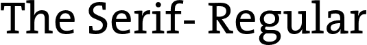 The Serif- Regular TheSerif-Plain.otf