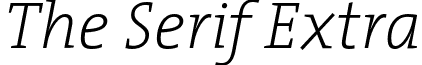 The Serif Extra TheSerifExtraLight-Italic.otf