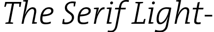 The Serif Light- TheSerifLight-Italic.otf