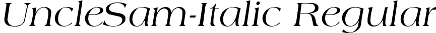 UncleSam-Italic Regular UncleSam-Italic.ttf