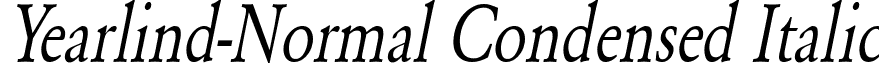 Yearlind-Normal Condensed Italic Yearlind-Normal_Condensed_Italic.ttf