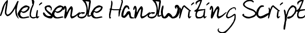 Melisende Handwriting Script Melisende Handwriting Script.ttf