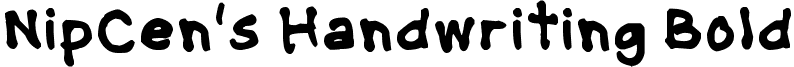 NipCen's Handwriting Bold NipCens Handwriting Bold.ttf