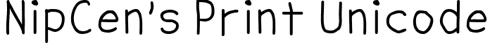 NipCen's Print Unicode NipCen s Print Unicode.ttf