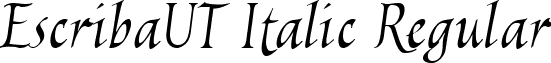 EscribaUT Italic Regular EscribaUT Italic.ttf