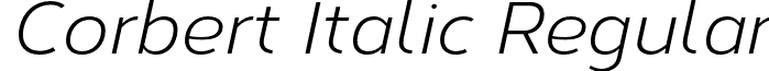Corbert Italic Regular Corbert-Italic.otf
