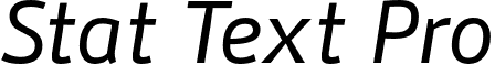 Stat Text Pro StatTextPro-RegularOblique.otf