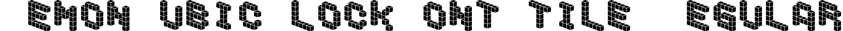 DemonCubicBlockFont Tile Regular cubicblock_t.ttf