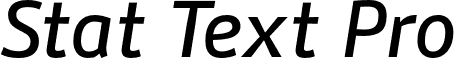Stat Text Pro StatTextPro-MediumOblique.otf