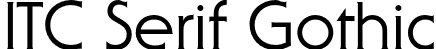 ITC Serif Gothic SerifGothicStd.otf