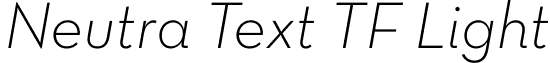 Neutra Text TF Light NeutraTextTF-LightItalAlt.otf