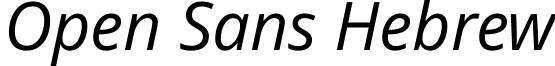 Open Sans Hebrew OpenSansHebrew-Italic.ttf