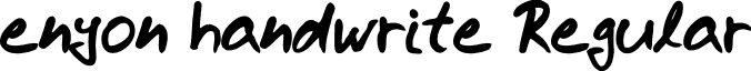 enyon handwrite Regular enyon_handwrite_font_by_enyon.ttf