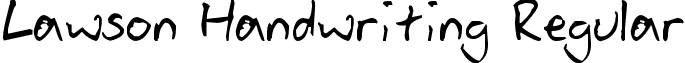 Lawson Handwriting Regular Lawson_Handwriting_by_Funky_Chickin.ttf