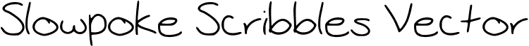 Slowpoke Scribbles Vector ScribblePokeVector.ttf