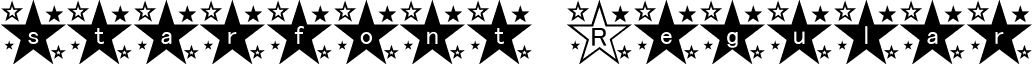 starfont Regular star_font.TTF