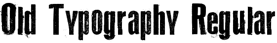 Old Typography Regular Old Typography.ttf