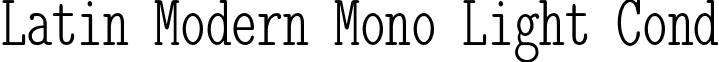 Latin Modern Mono Light Cond lmmonoltcond10-regular.otf