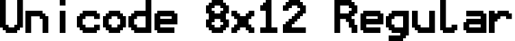Unicode 8x12 Regular unicode_8x12.ttf