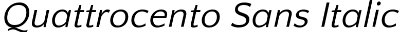 Quattrocento Sans Italic QuattrocentoSans-Italic.ttf