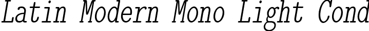 Latin Modern Mono Light Cond lmmonoltcond10-oblique.otf