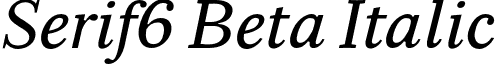 Serif6 Beta Italic Serif6Beta-Italic.otf