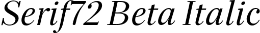 Serif72 Beta Italic Serif72Beta-Italic.otf