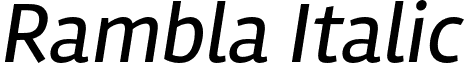 Rambla Italic Rambla-Regular-Italic.otf